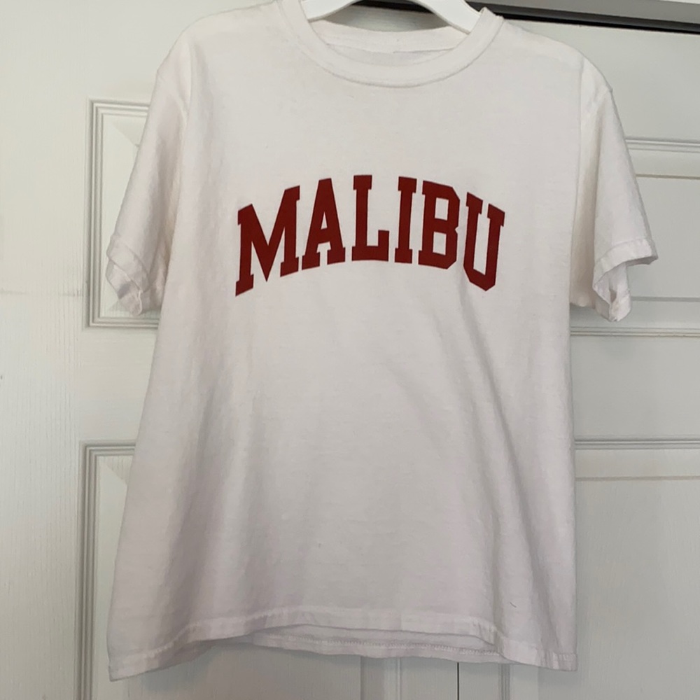 white malibu shirt